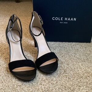 Cole Haan Black Ankle Strap Heels